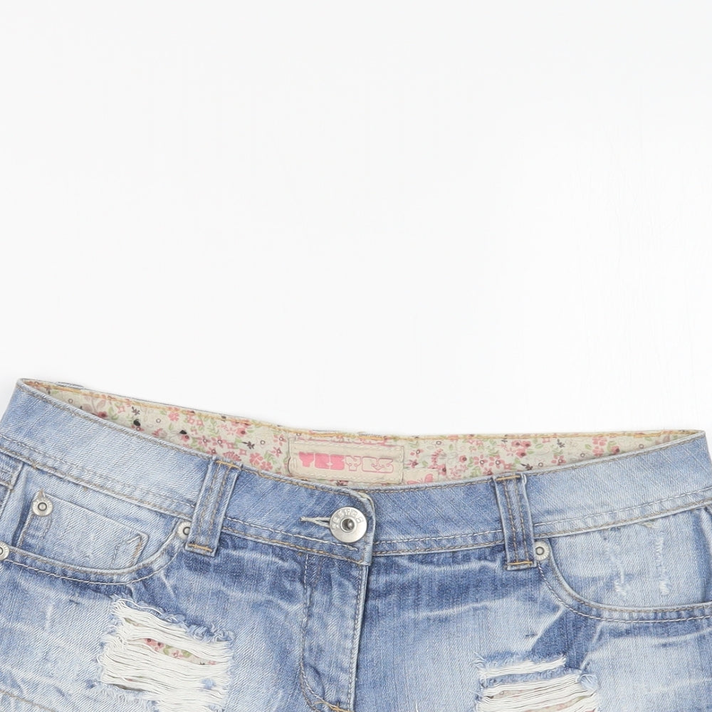 yes yes Womens Blue   Hot Pants Shorts Size 10