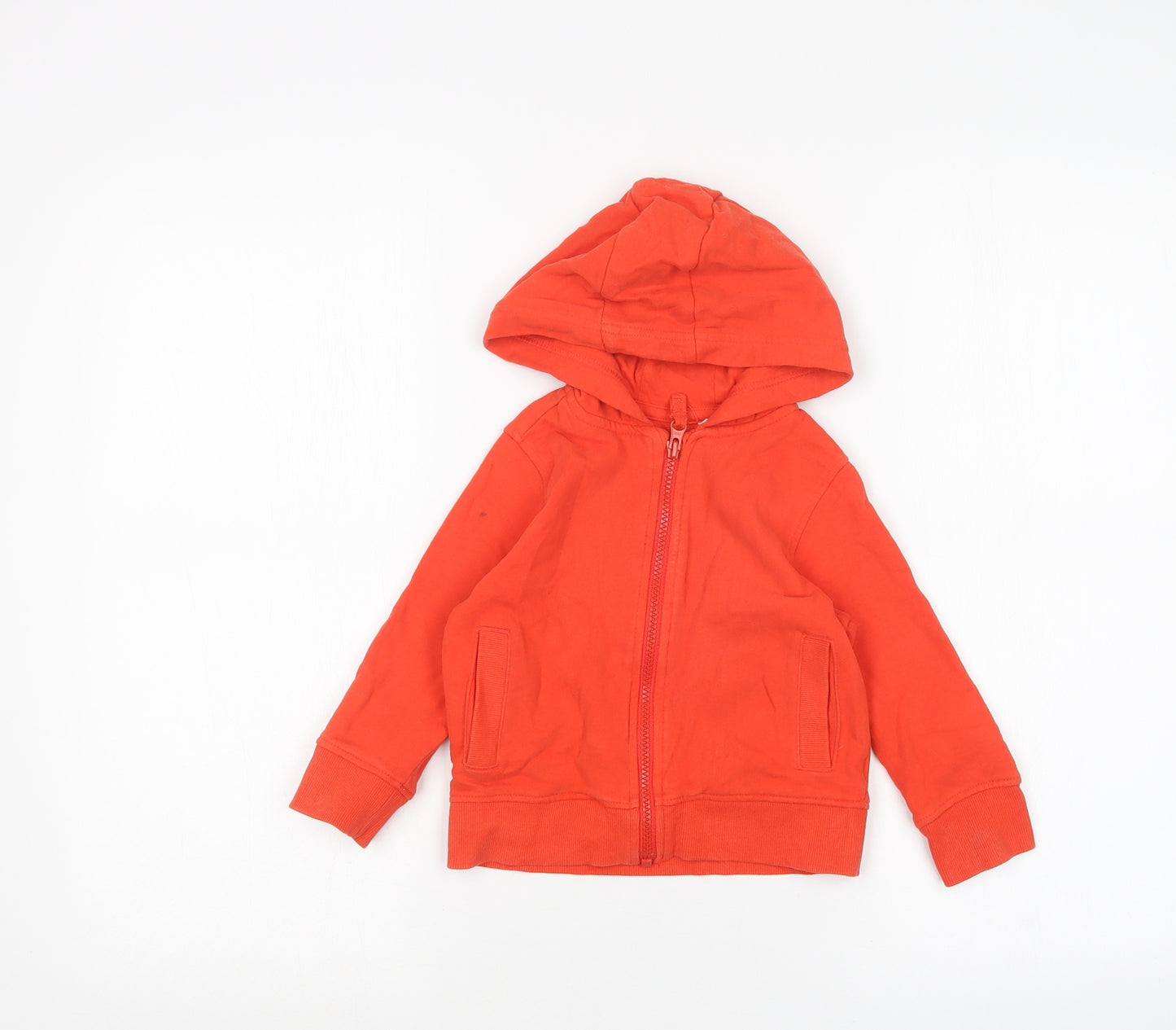 Mini Club Boys Orange   Full Zip Hoodie Size 2-3 Years