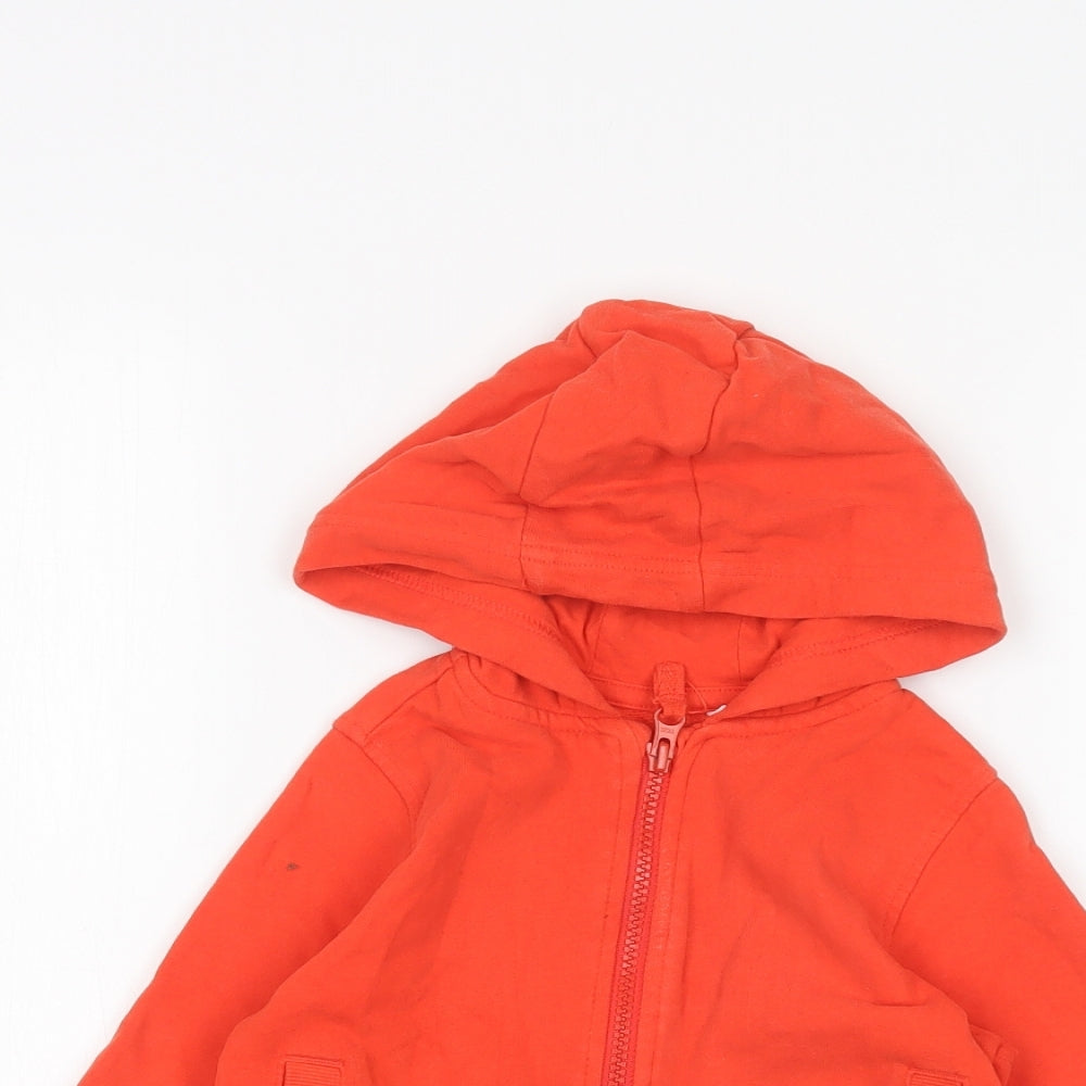Mini Club Boys Orange   Full Zip Hoodie Size 2-3 Years