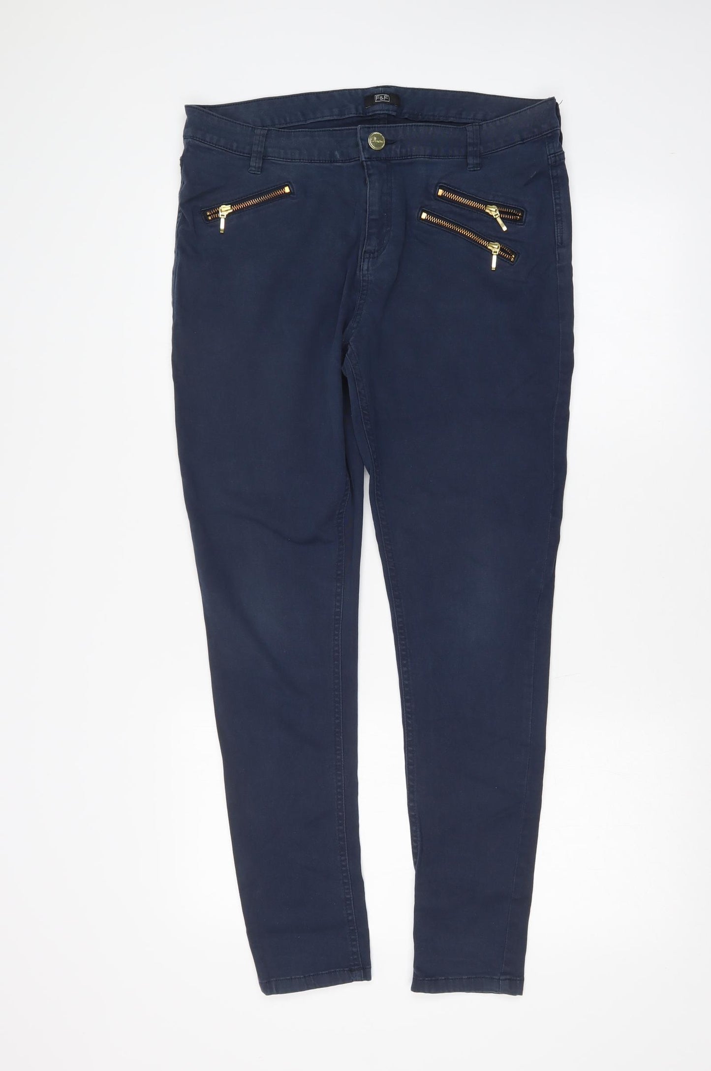F&F Womens Blue   Skinny Jeans Size 14 L29 in