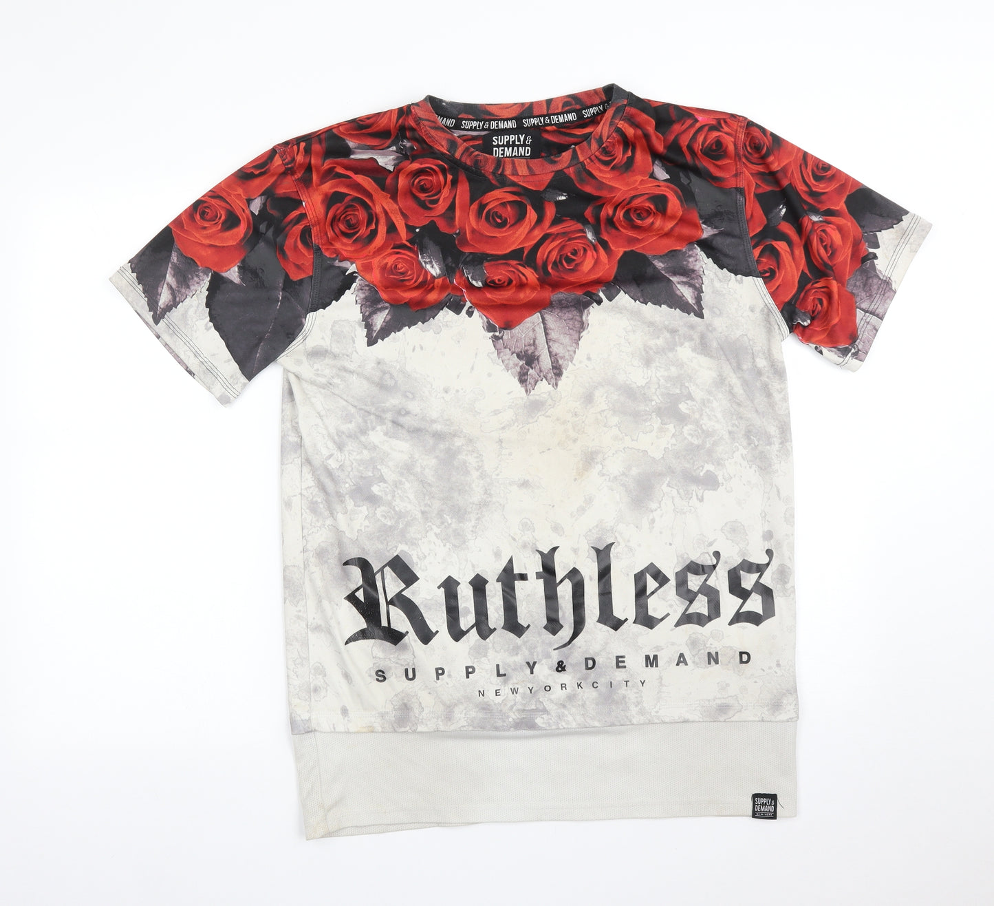 SUPPLY&DEMAND Mens Multicoloured Floral   T-Shirt Size M  - RUTHLESS
