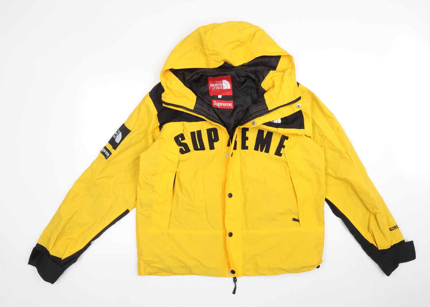 The North Face Mens Yellow   Overcoat Coat Size L  - SUPREME