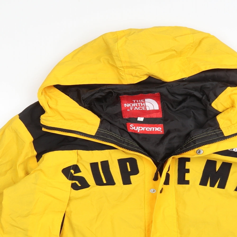 The North Face Mens Yellow   Overcoat Coat Size L  - SUPREME