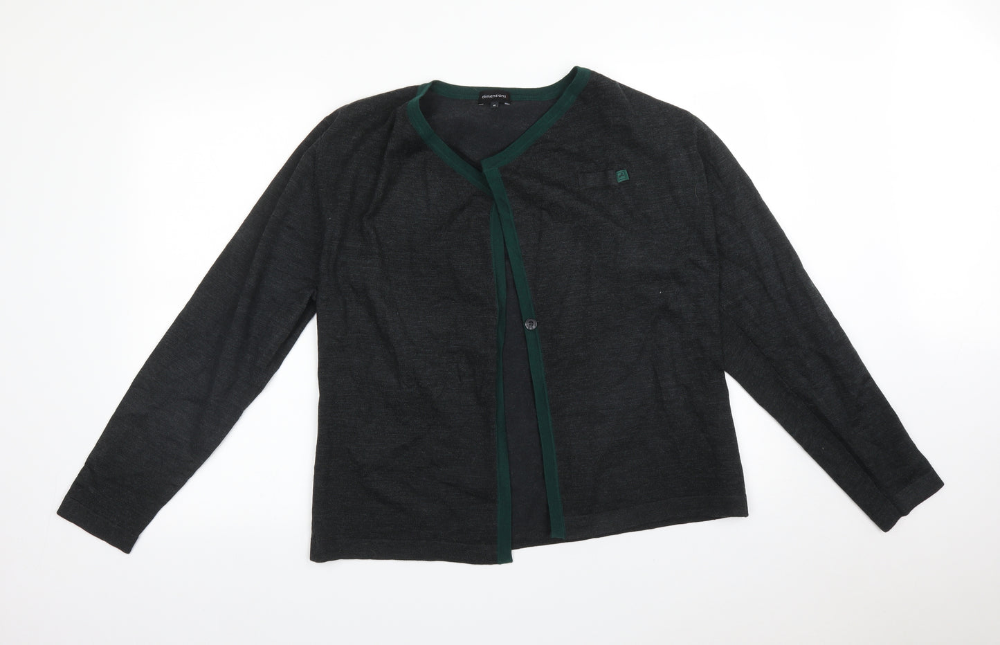 DIMENSION Womens Grey   Cardigan Jumper Size 18