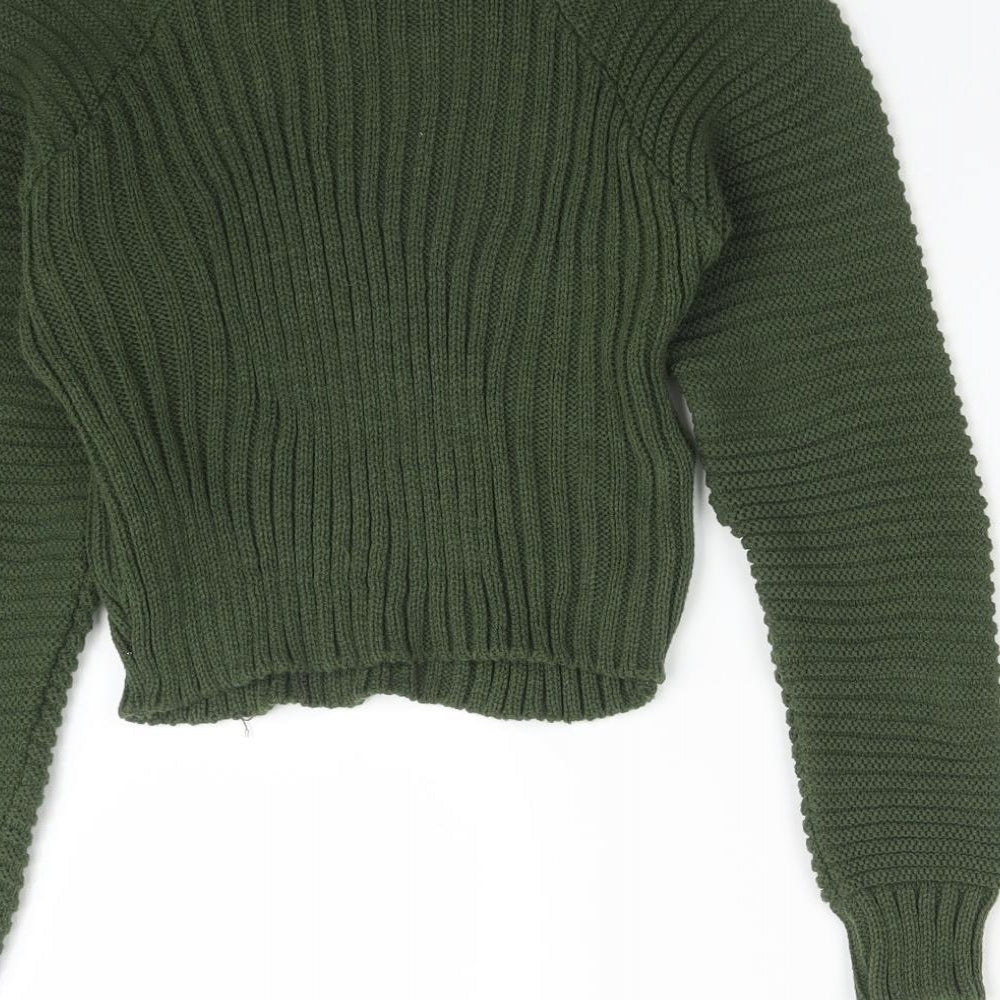 PRETTYLITTLETHING Womens Green   Pullover Jumper Size S