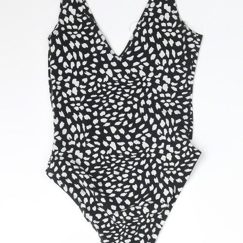 Miss Selfridge Womens Multicoloured Animal Print  Bodysuit One-Piece Size 4