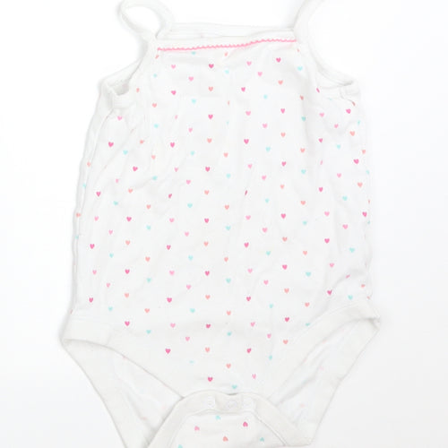 F&F Girls Multicoloured Polka Dot  Bodysuit One-Piece Size 2-3 Years  - HEARTS