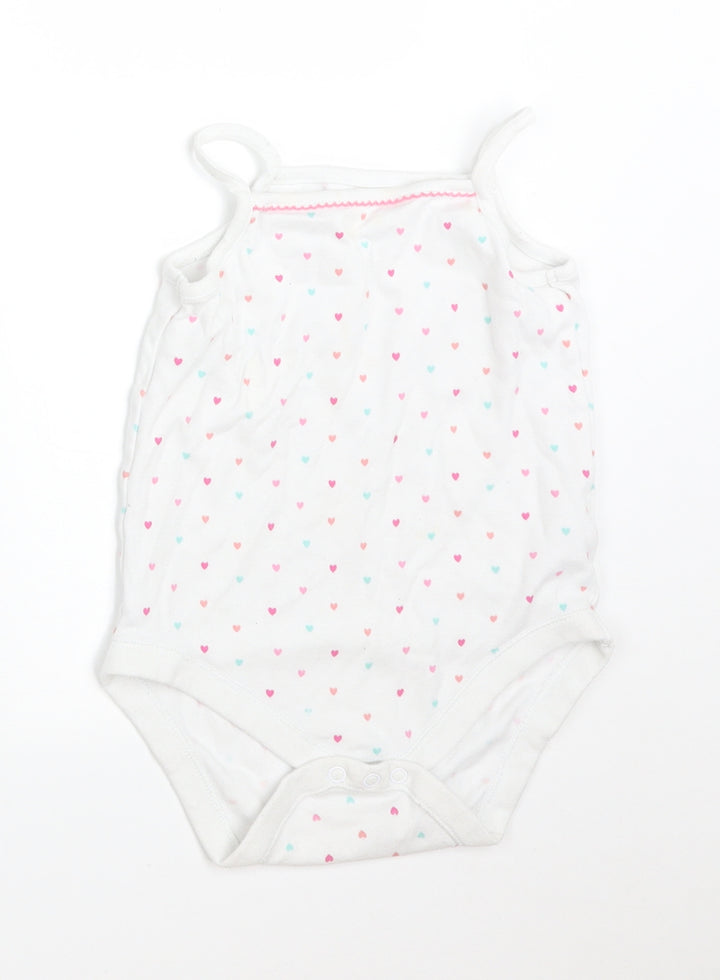 F&F Girls Multicoloured Polka Dot Bodysuit One-Piece Size 2-3 Years - HEARTS