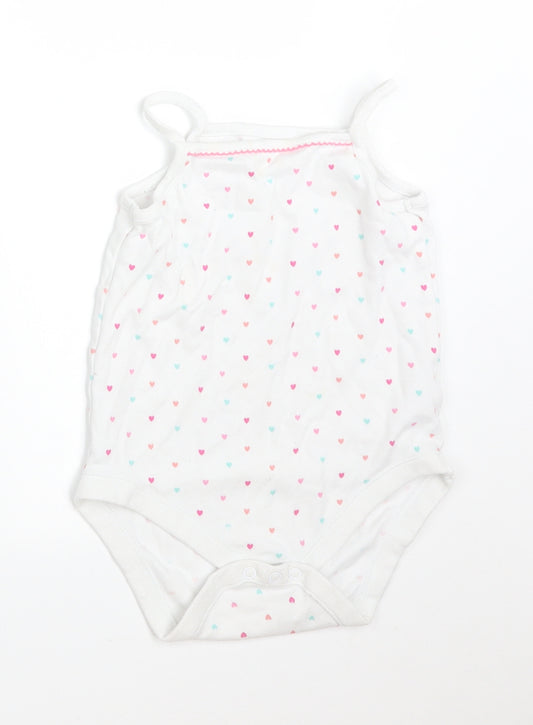 F&F Girls Multicoloured Polka Dot  Bodysuit One-Piece Size 2-3 Years  - HEARTS
