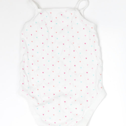 F&F Girls Multicoloured Polka Dot  Bodysuit One-Piece Size 2-3 Years  - HEARTS