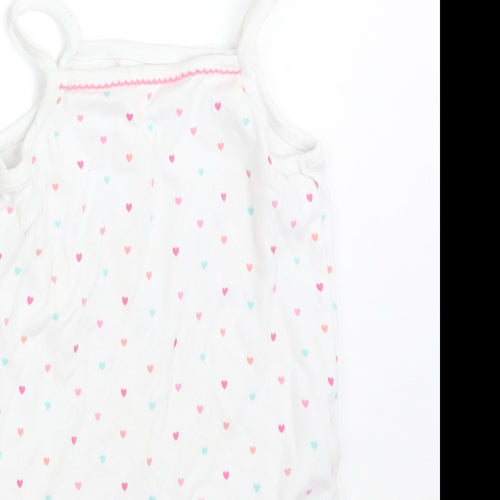F&F Girls Multicoloured Polka Dot  Bodysuit One-Piece Size 2-3 Years  - HEARTS
