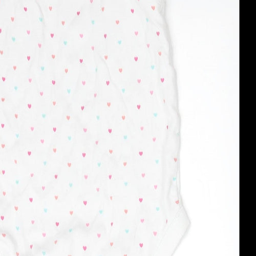 F&F Girls Multicoloured Polka Dot  Bodysuit One-Piece Size 2-3 Years  - HEARTS