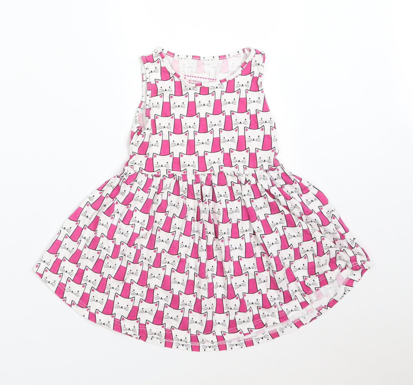 Young Dimension Girls Multicoloured Animal Print  Fit & Flare  Size 2-3 Years  - CAT