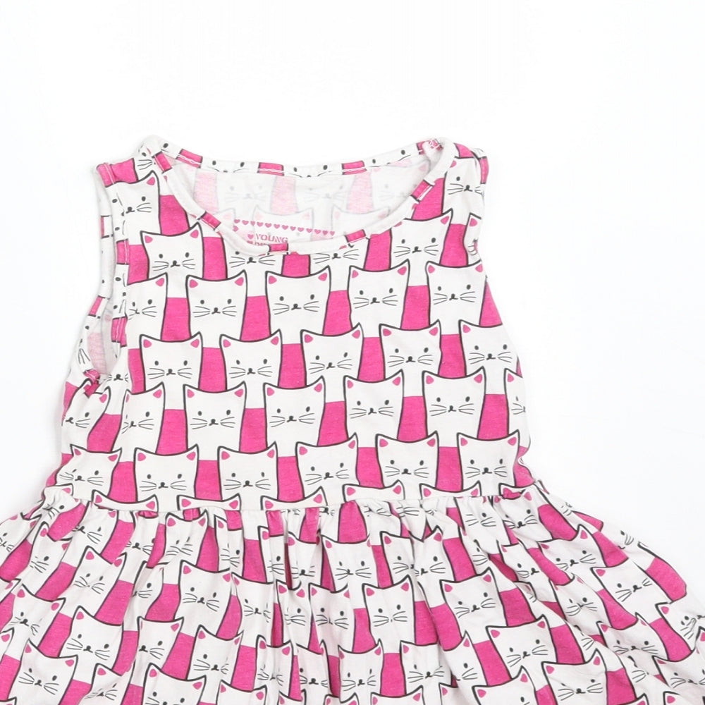 Young Dimension Girls Multicoloured Animal Print  Fit & Flare  Size 2-3 Years  - CAT