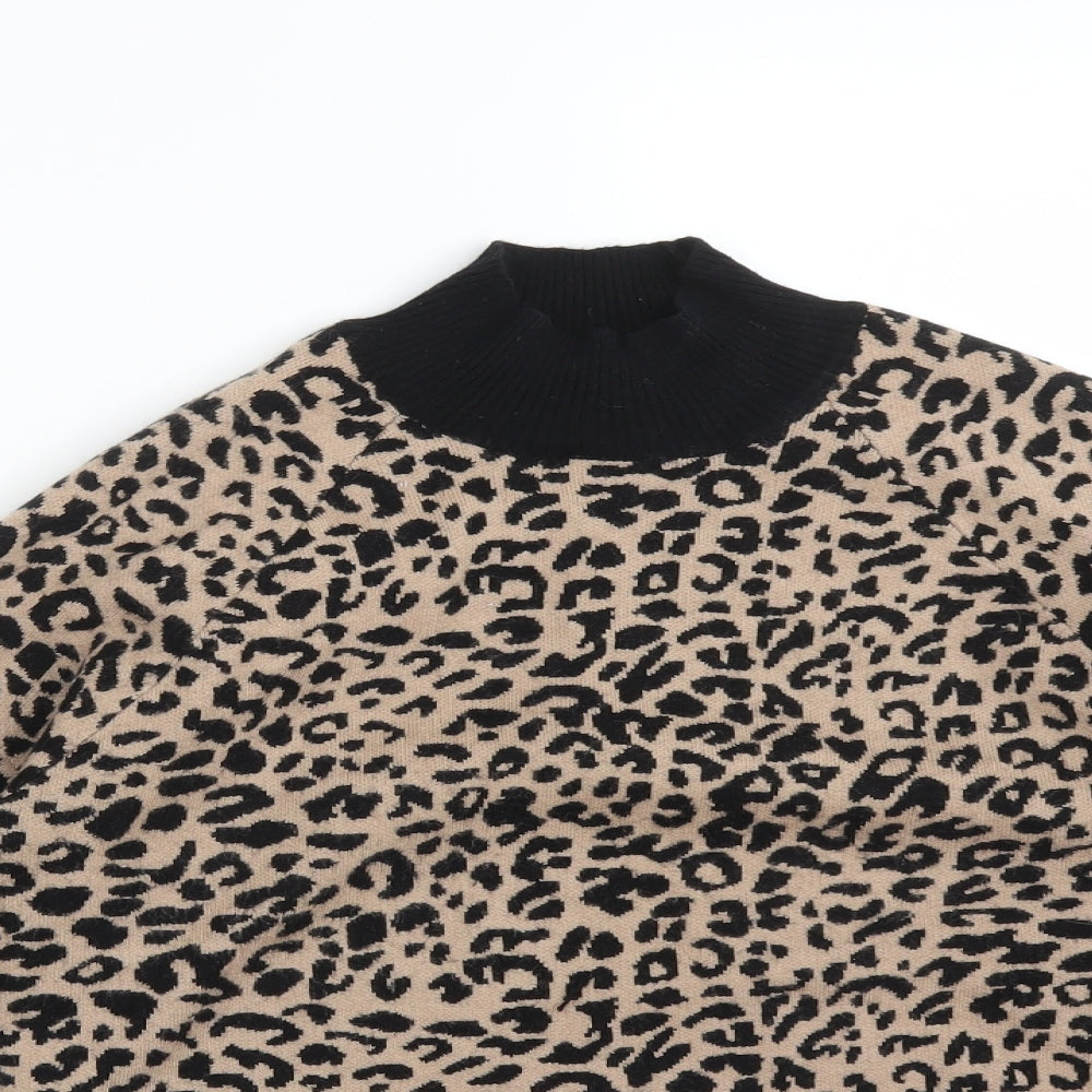 ASOS Womens Multicoloured Animal Print  Basic T-Shirt Size 8