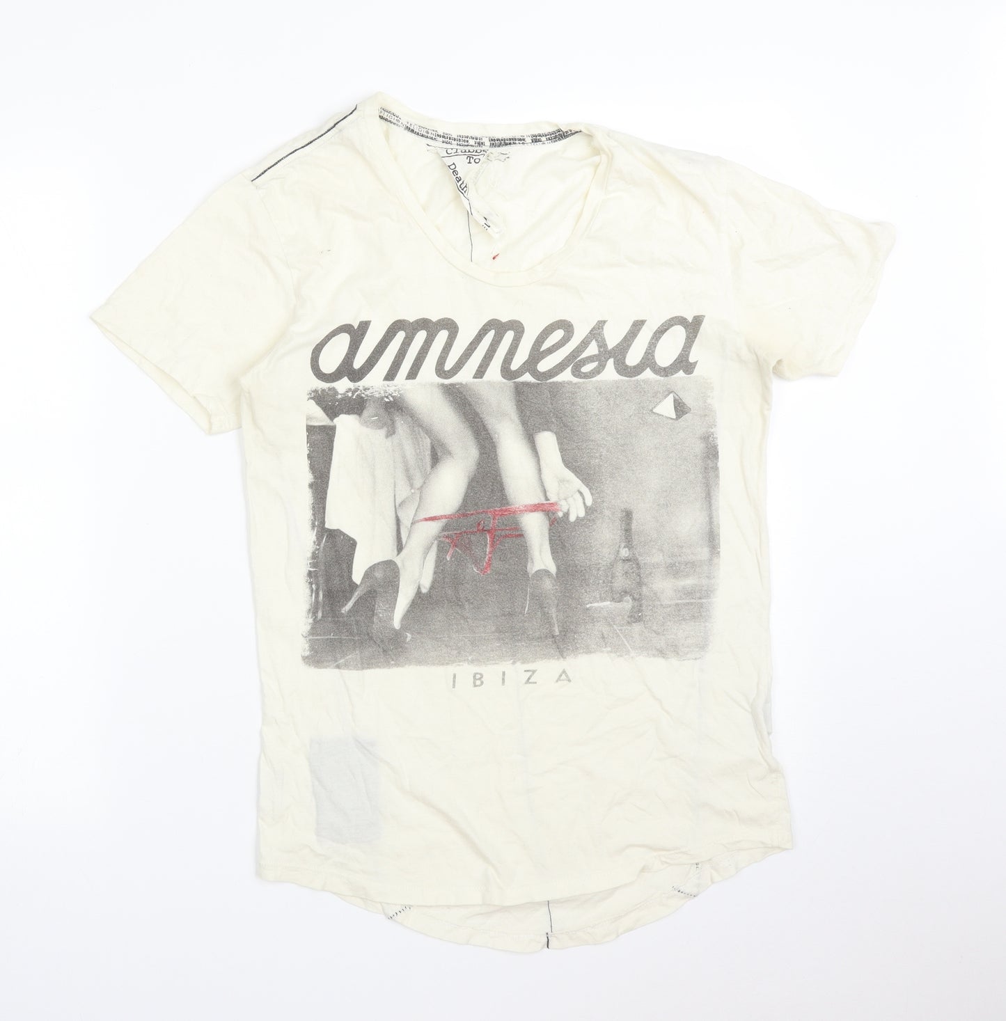 Religion Mens Yellow    T-Shirt Size S  - AMNESIA IBIZA