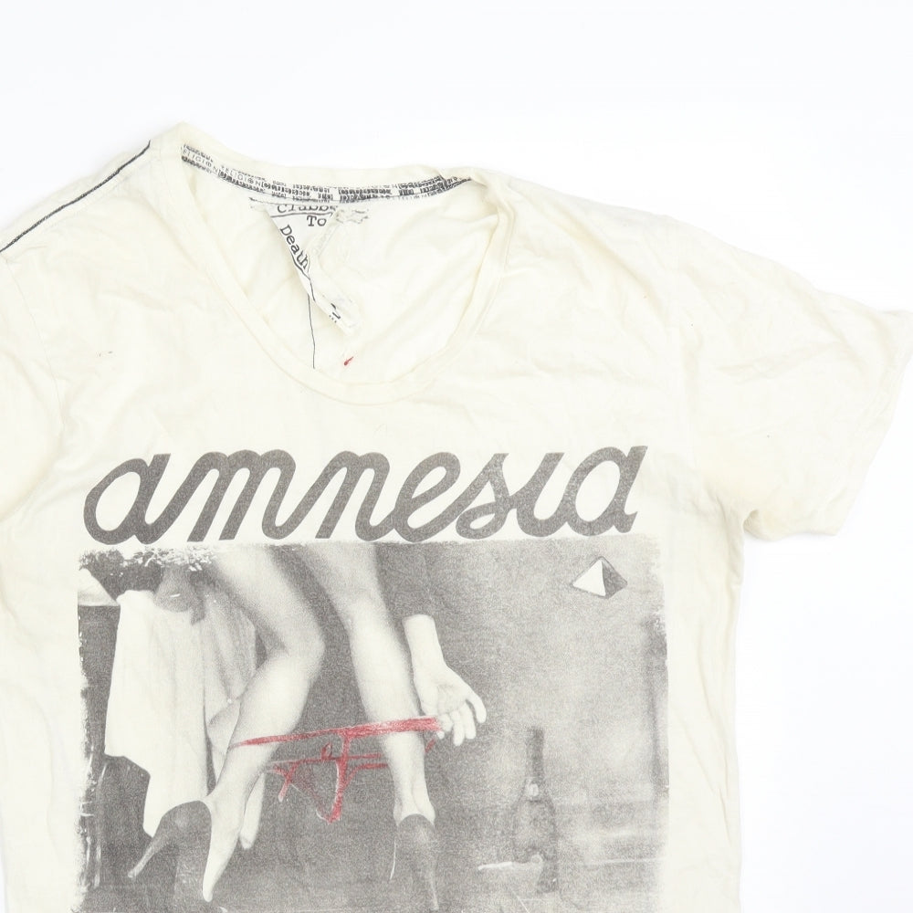 Religion Mens Yellow    T-Shirt Size S  - AMNESIA IBIZA