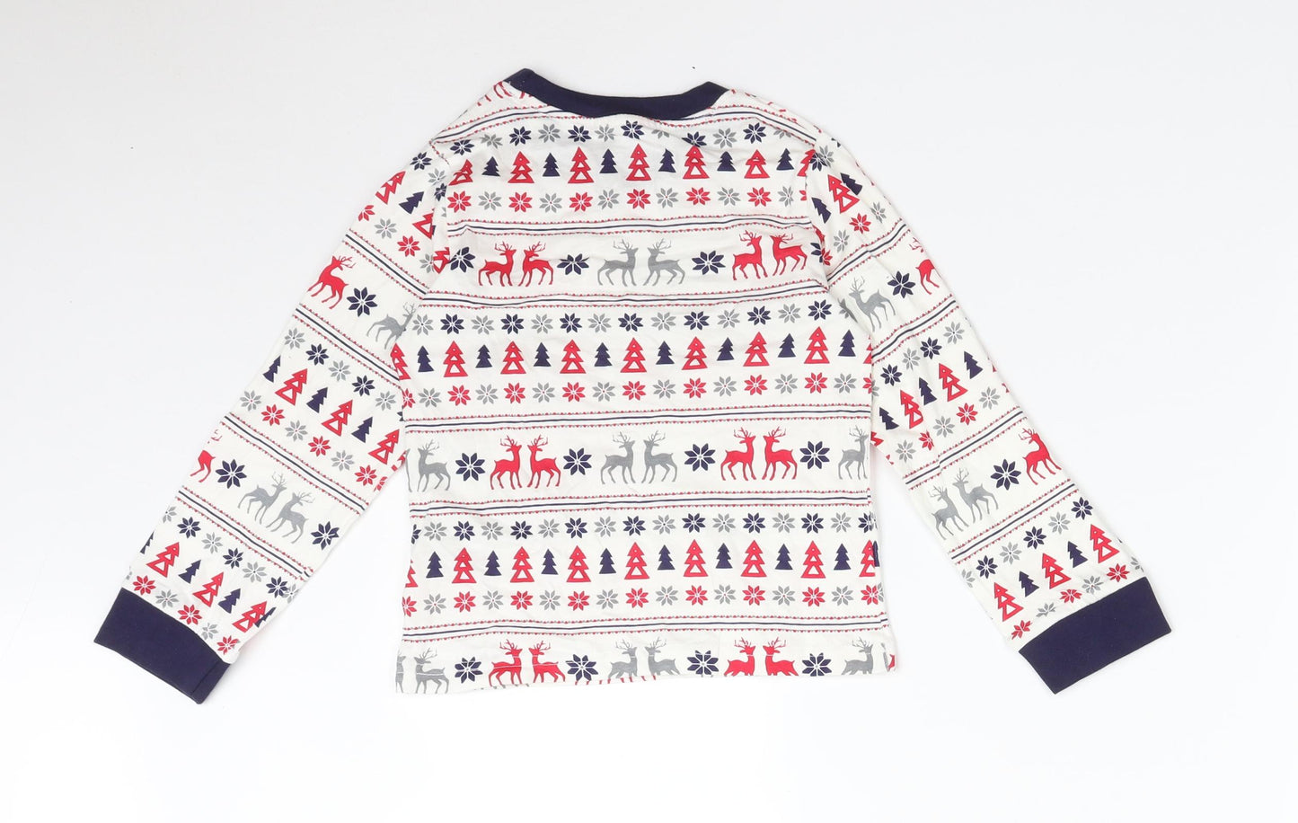NSPCC Boys Multicoloured Fair Isle  Basic T-Shirt Size 4-5 Years  - CHRISTMAS