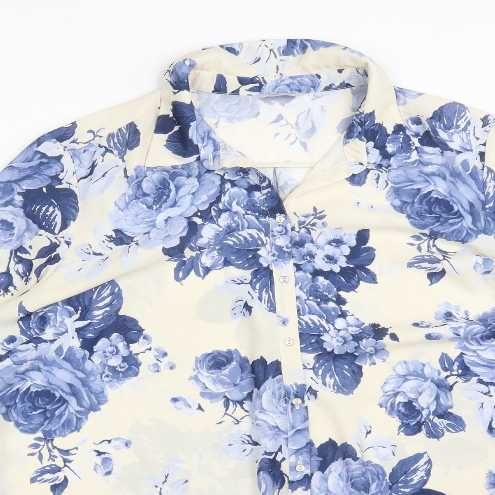 George Womens Multicoloured Floral  Basic Button-Up Size 18