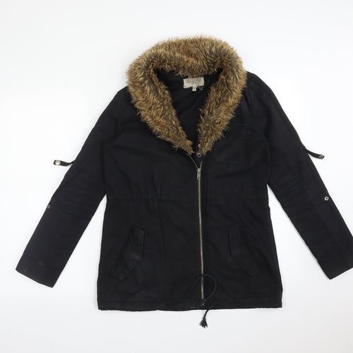 Ecote Womens Black   Parka Coat Size S