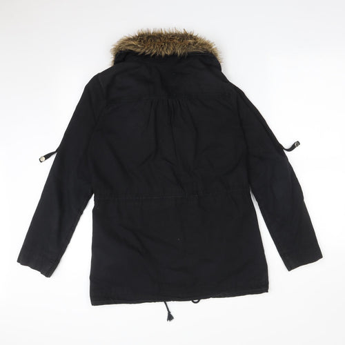 Ecote Womens Black   Parka Coat Size S