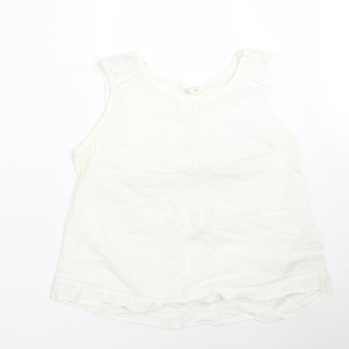MISTRAT Womens White   Basic T-Shirt Size 14