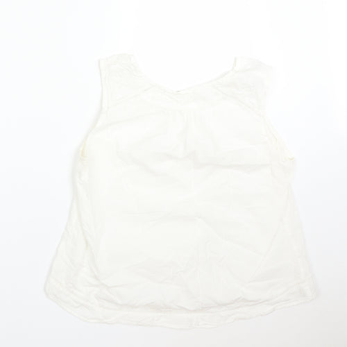 MISTRAT Womens White   Basic T-Shirt Size 14