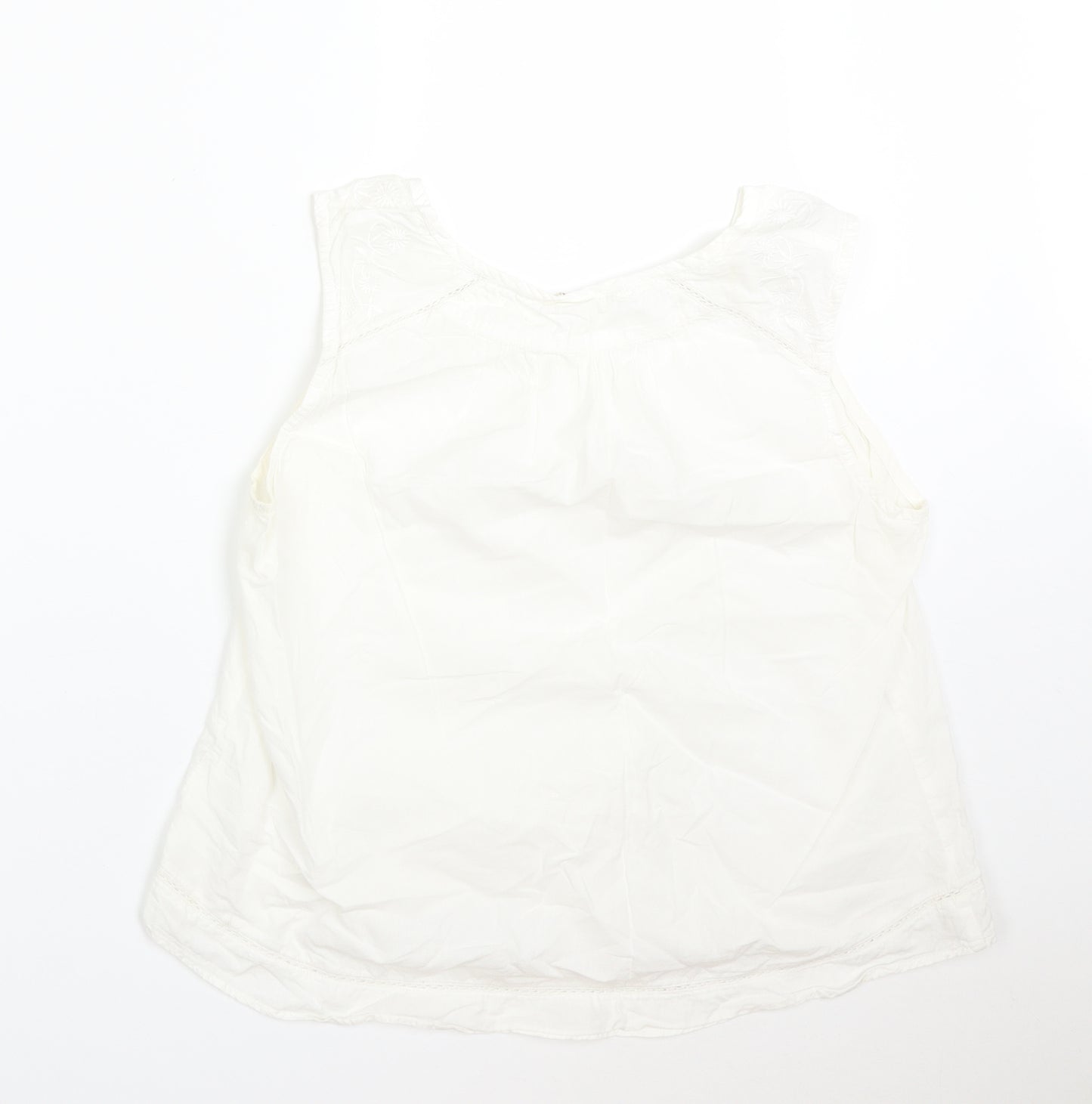 MISTRAT Womens White   Basic T-Shirt Size 14