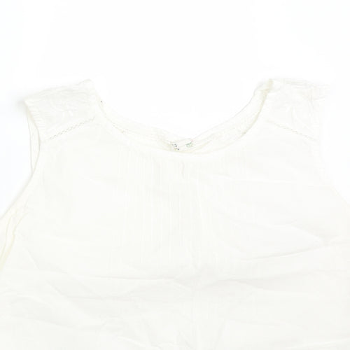 MISTRAT Womens White   Basic T-Shirt Size 14