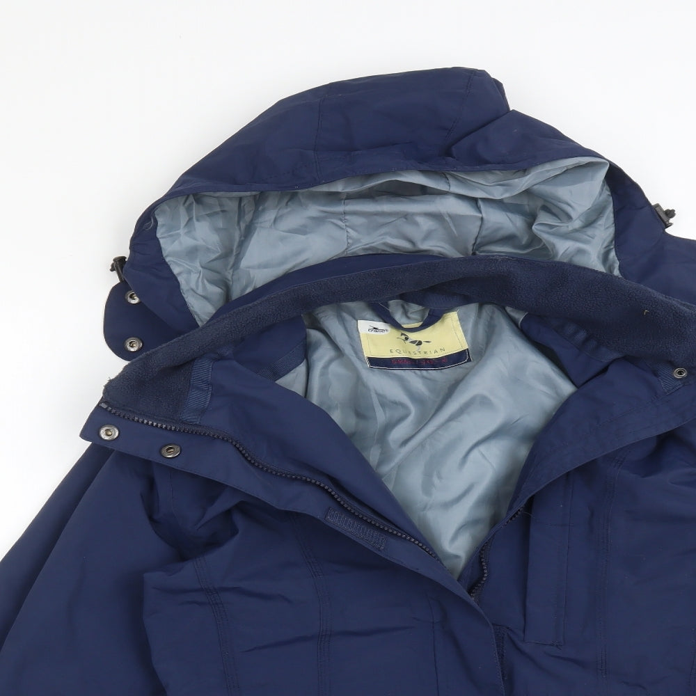Crane Womens Blue   Overcoat Coat Size S