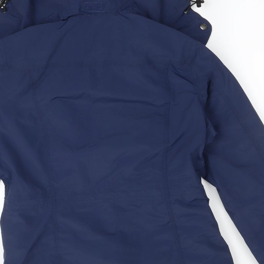 Crane Womens Blue   Overcoat Coat Size S