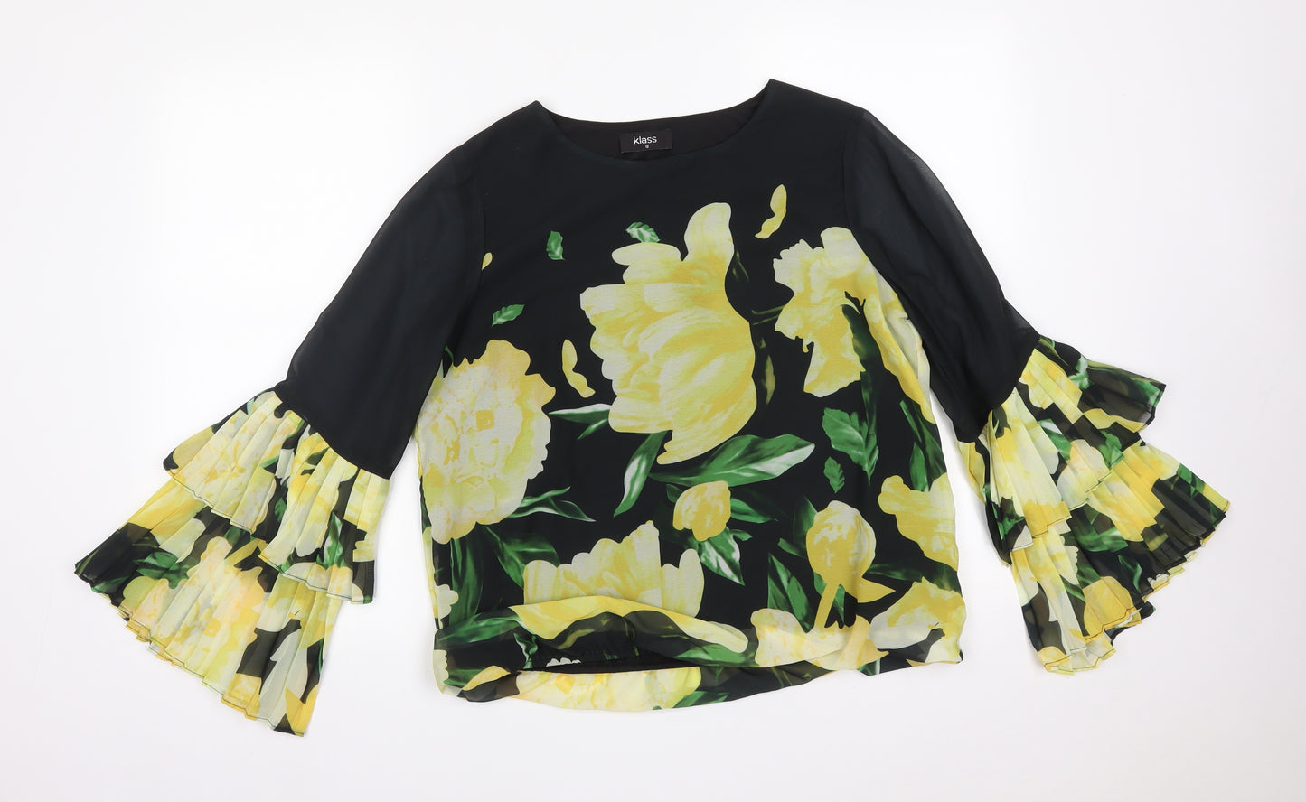 Klass Womens Multicoloured Floral  Basic T-Shirt Size 12