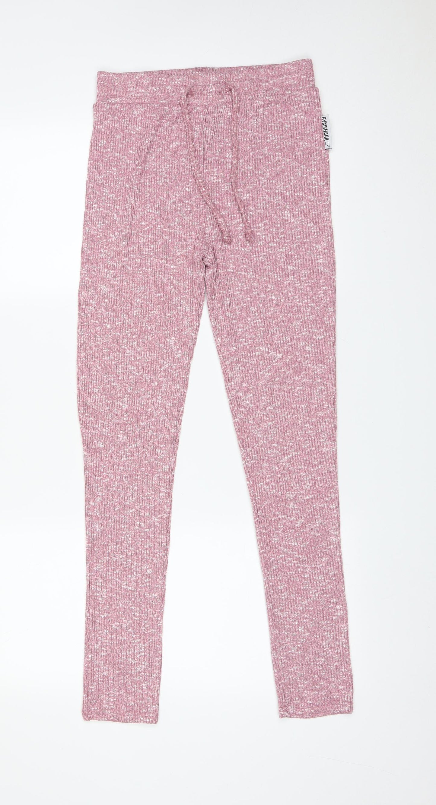 Gymshark Womens Pink Striped  Jogger Trousers Size S L28 in
