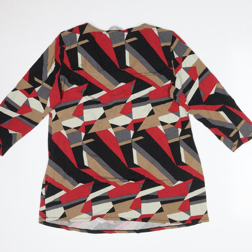 PREVIEW Womens Multicoloured Geometric  Basic T-Shirt Size 14