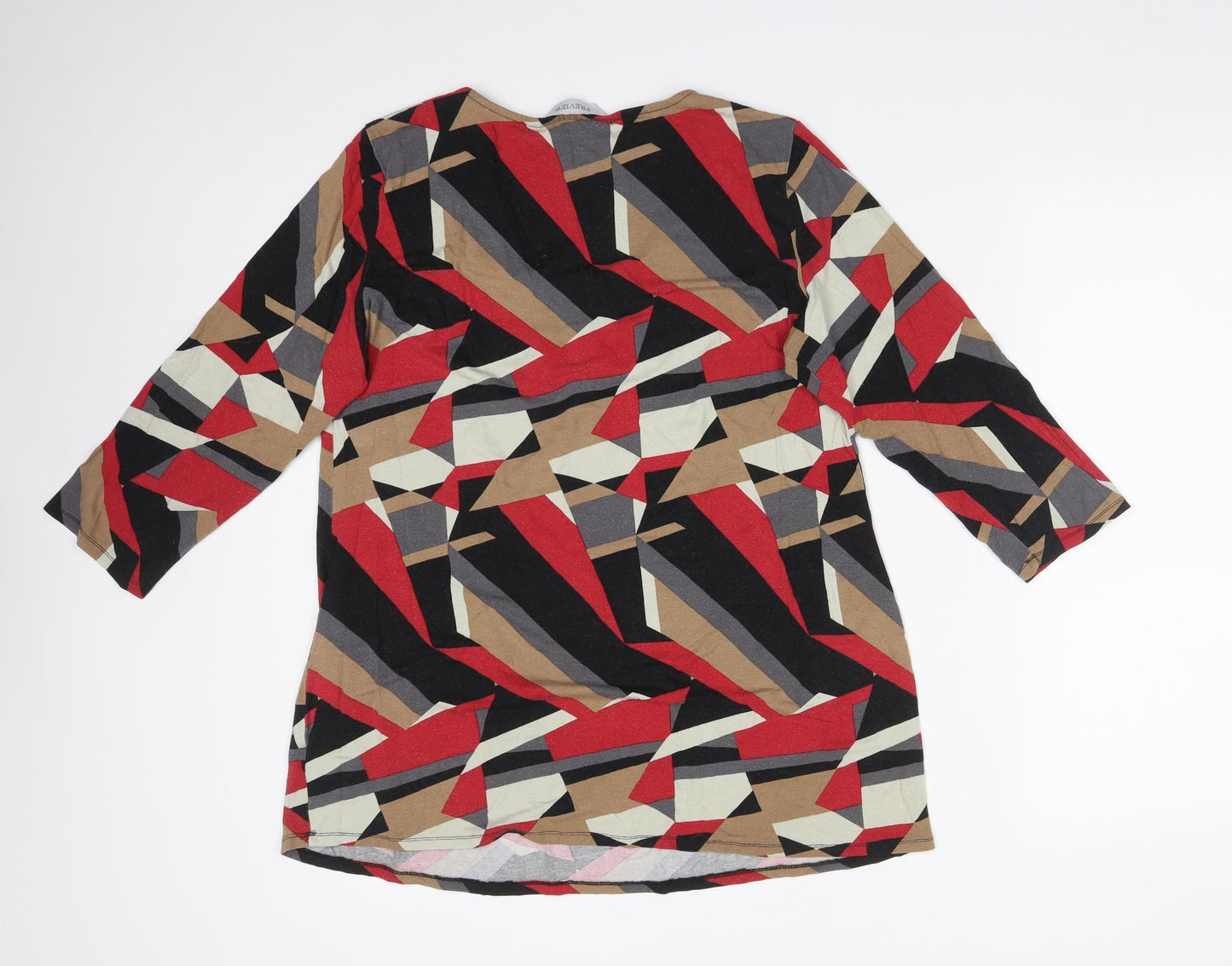 PREVIEW Womens Multicoloured Geometric  Basic T-Shirt Size 14