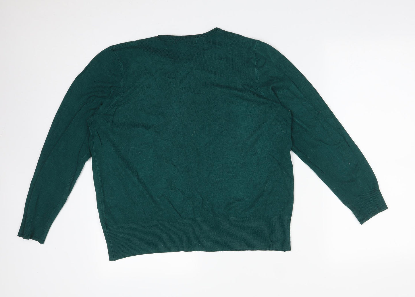 M&S Womens Green   Cardigan Jumper Size 18