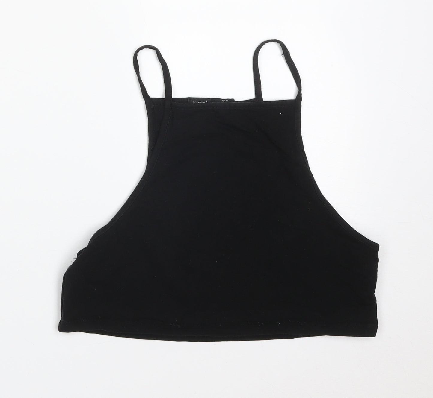 Boohoo Womens Black   Camisole T-Shirt Size 12