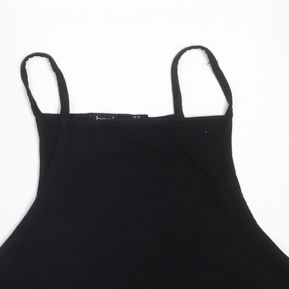 Boohoo Womens Black   Camisole T-Shirt Size 12