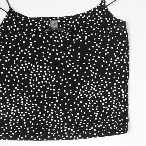Primark Womens Black Polka Dot  Camisole T-Shirt Size XS