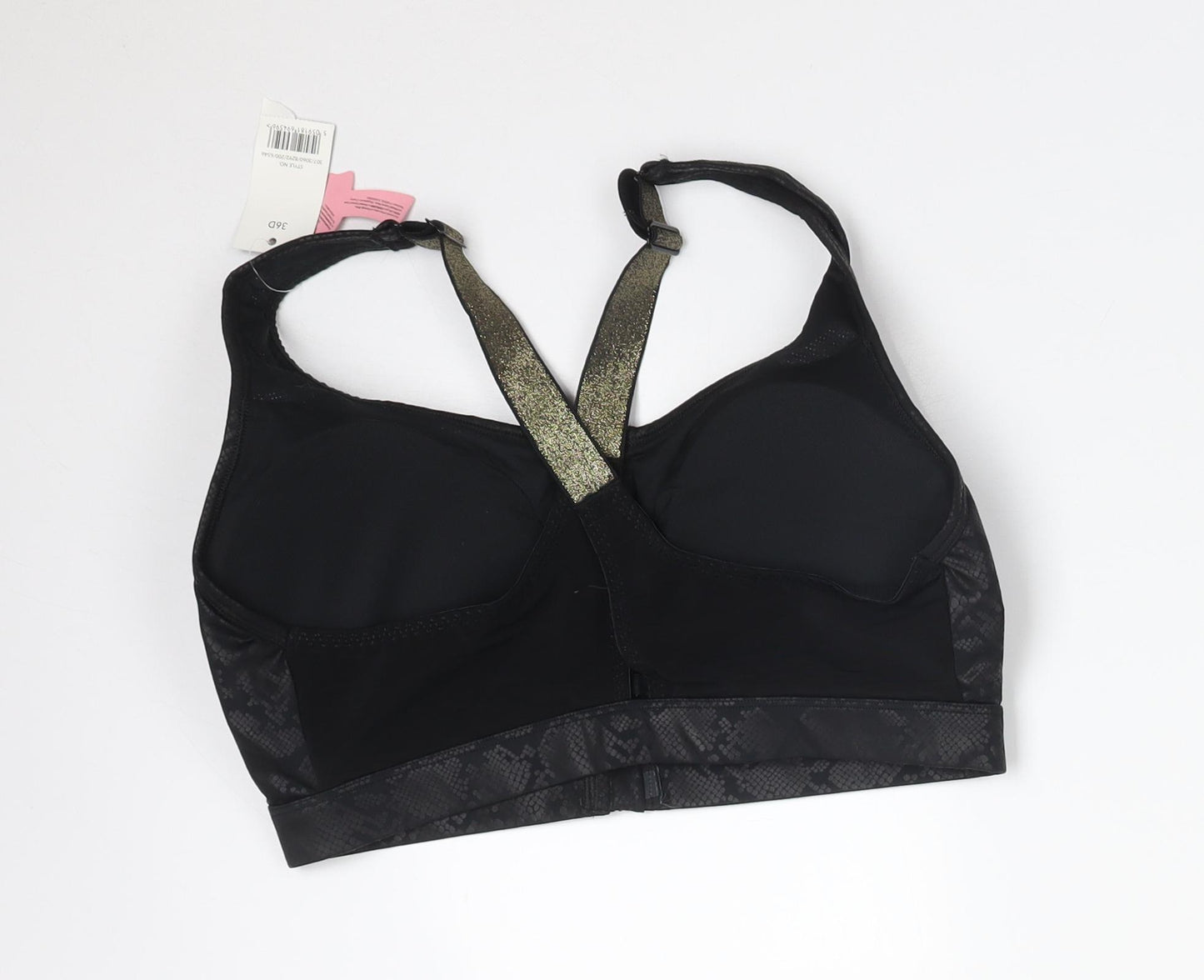 George Womens Black Animal Print  Basic T-Shirt   - SPORTS BRA