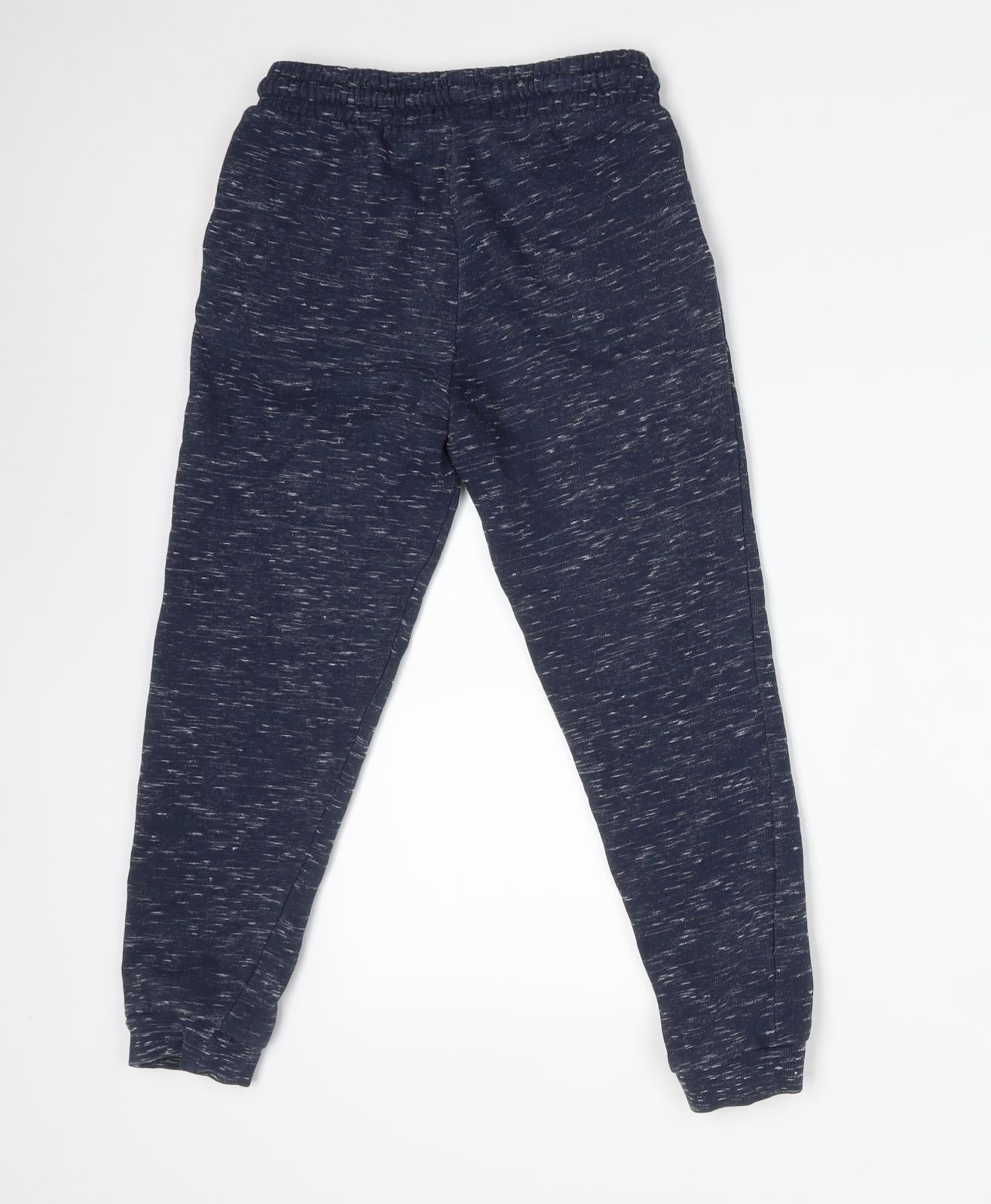 Matalan Boys Blue Flecked  Jogger Trousers Size 9 Years