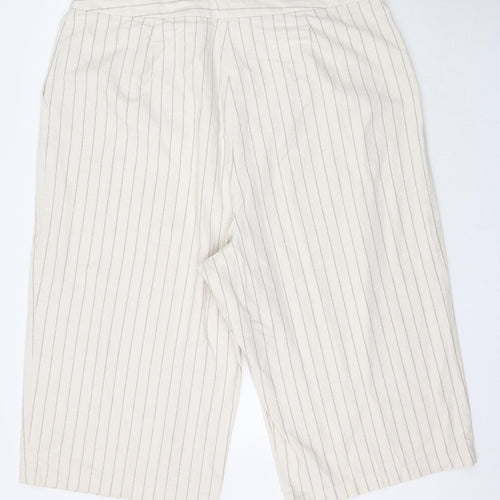 ASOS Womens Ivory Striped  Trousers  Size 24 L20 in