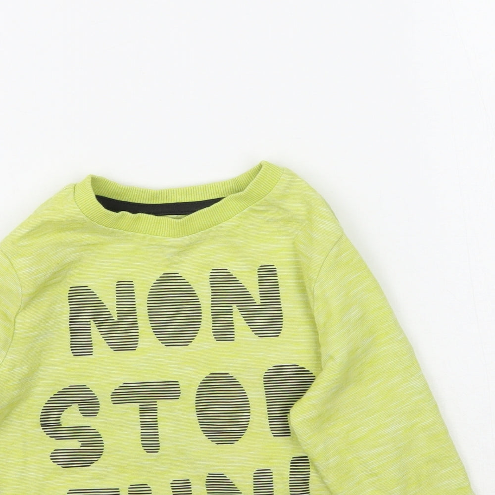 F&F Boys Green   Basic T-Shirt Size 2-3 Years  - Non Stop Fun