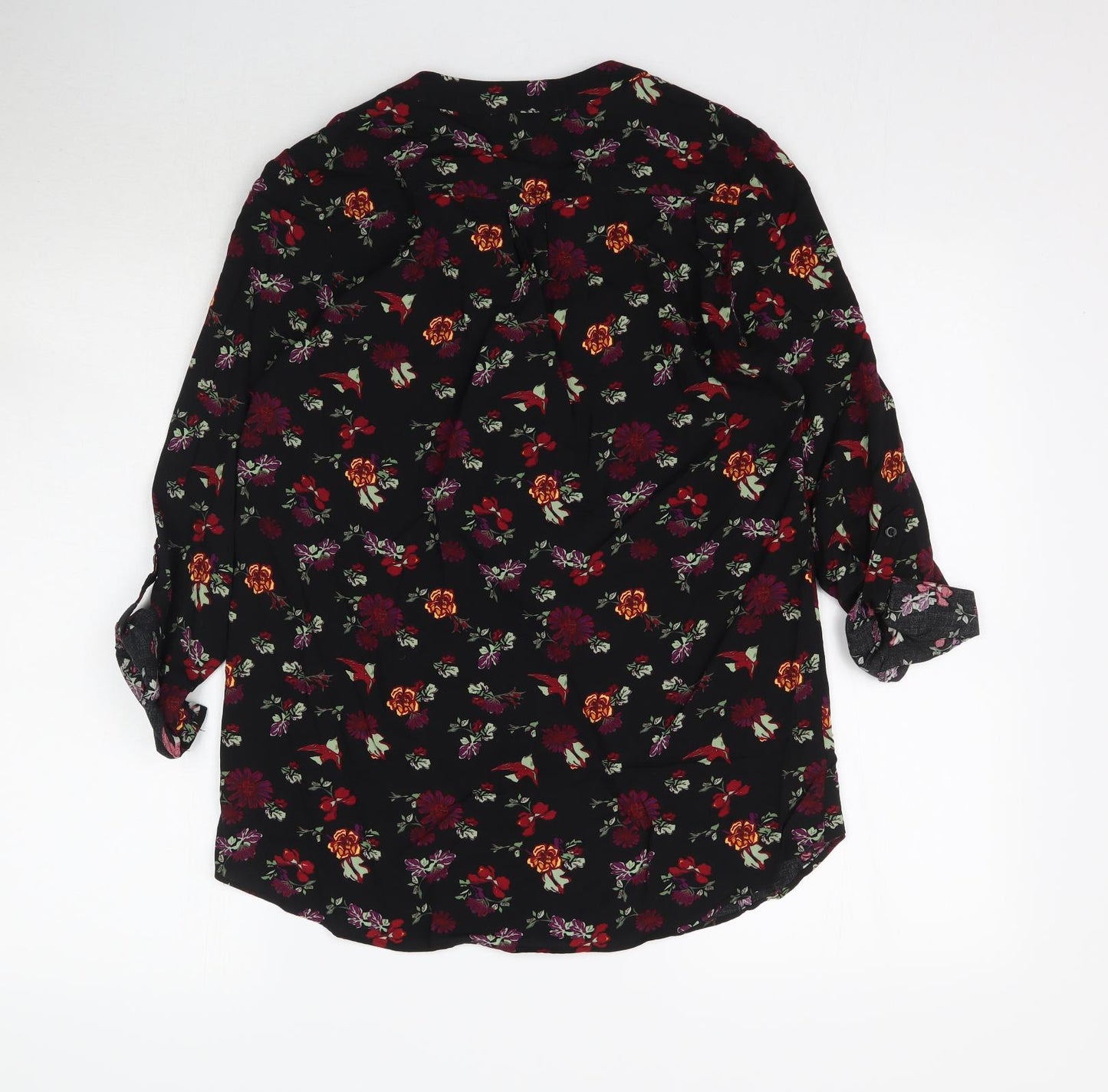 Peacocks Womens Multicoloured Floral  Basic Button-Up Size 8