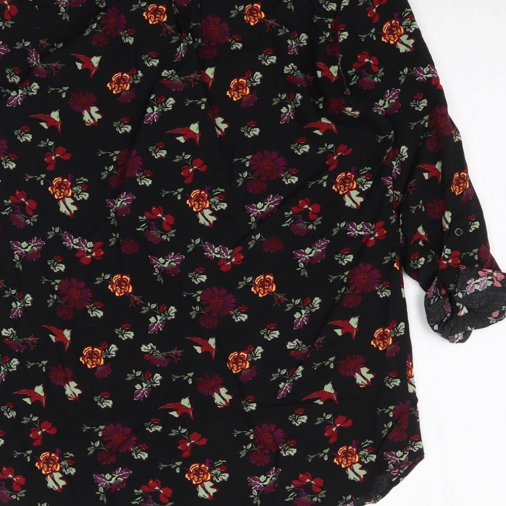 Peacocks Womens Multicoloured Floral  Basic Button-Up Size 8