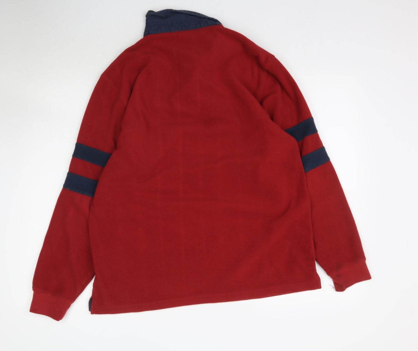 Cotton Traders Mens Red  Fleece  Polo Size M