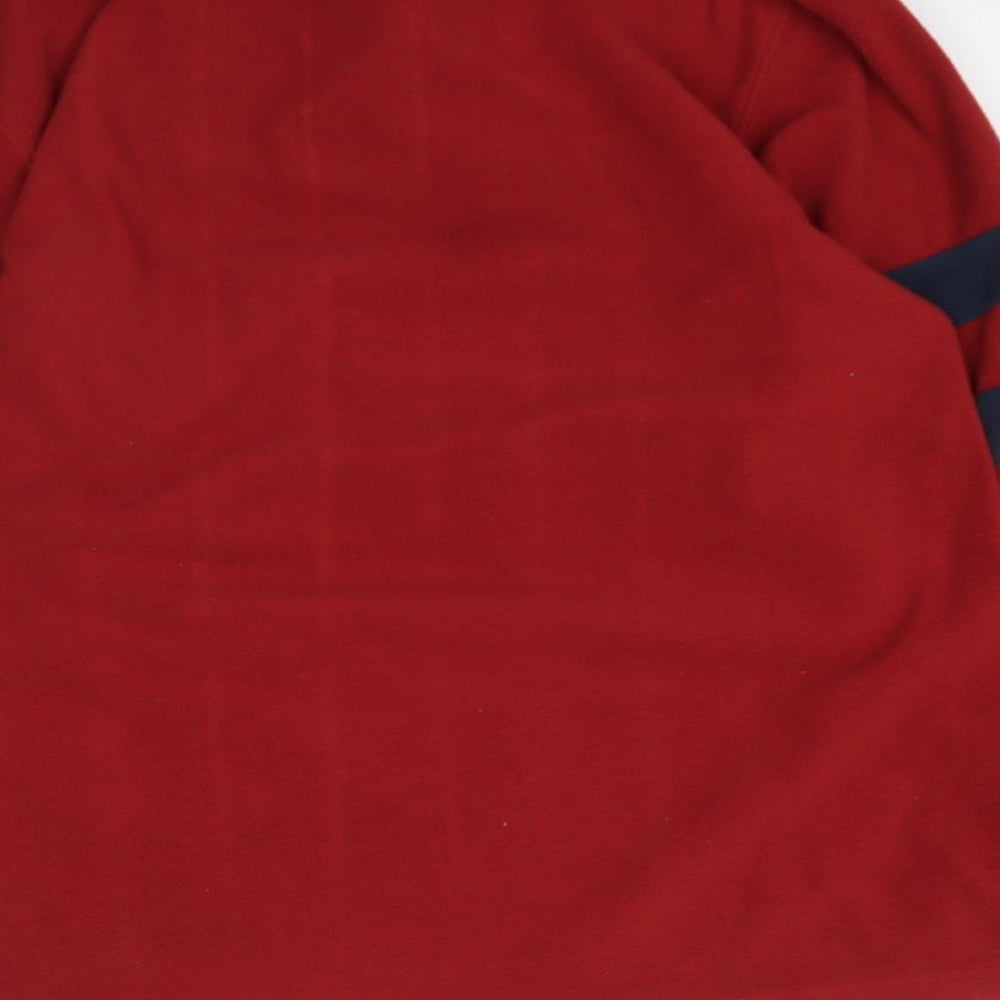 Cotton Traders Mens Red  Fleece  Polo Size M