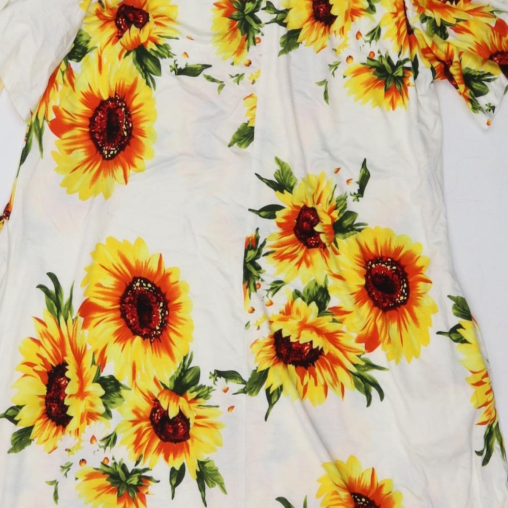 Preworn Womens Multicoloured Floral  Mini  Size XL  - Sunflower