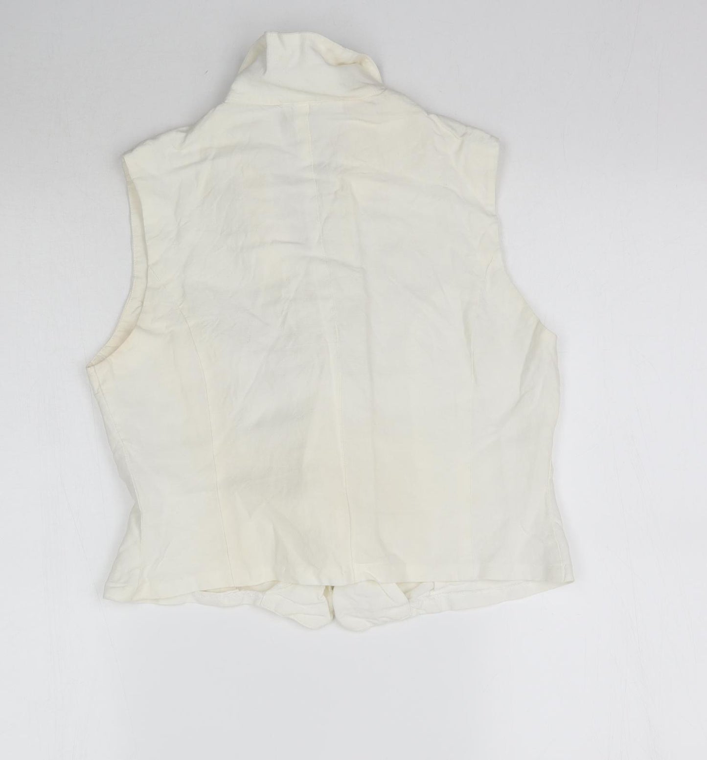 Principles Womens White   Basic Button-Up Size 10  - Waistcoat