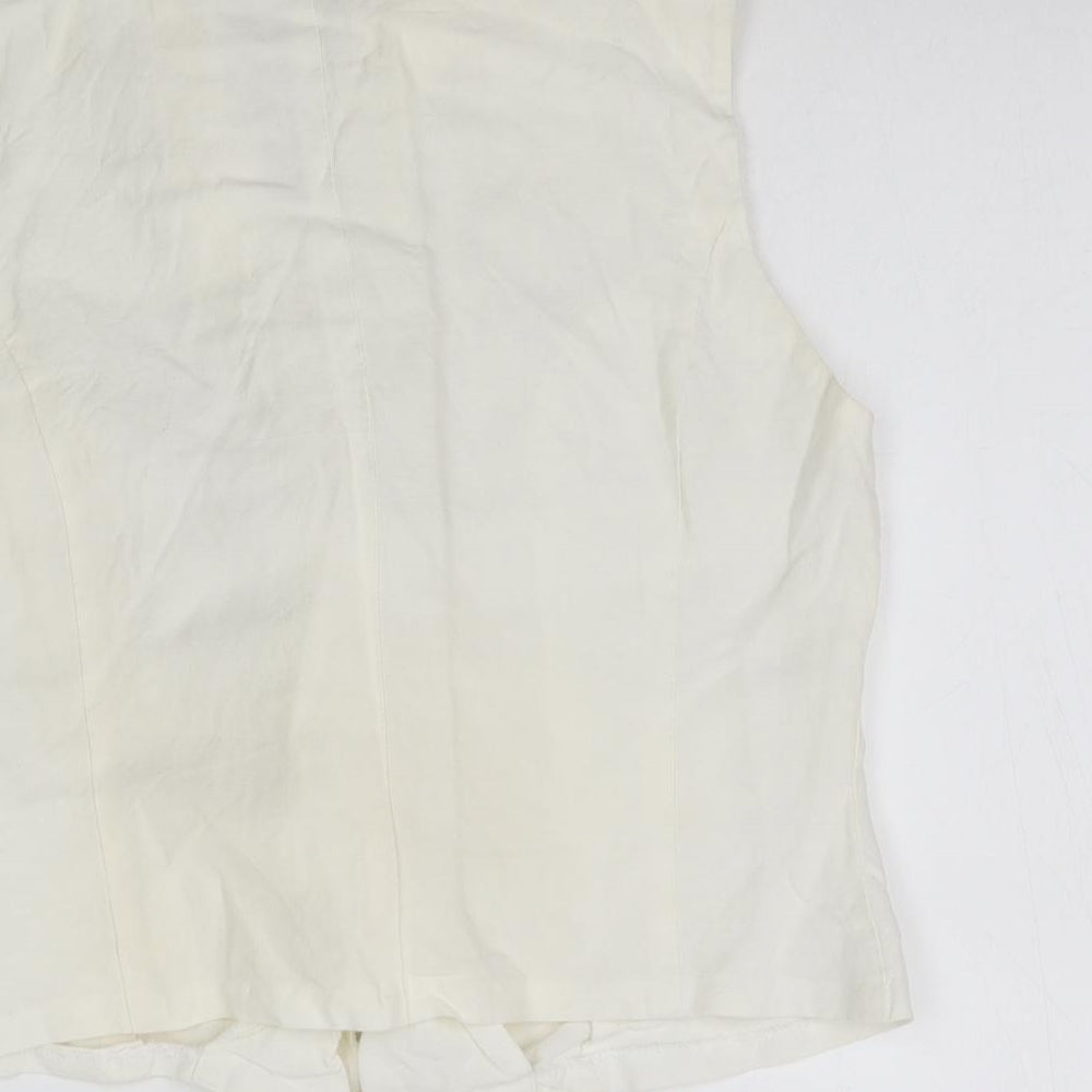 Principles Womens White   Basic Button-Up Size 10  - Waistcoat